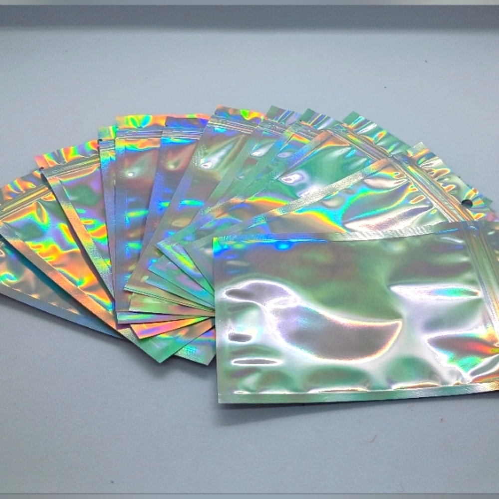12 Iridescent Zip Lock Bags.